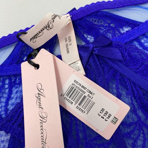 Agent Provocateur Rozlyn Cobalt Blue 36B/3 Set NWT - Picture 15 of 15